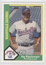 1990 CMC AAA Nashville Sounds Green Backs Ray Ripplemeyer #25