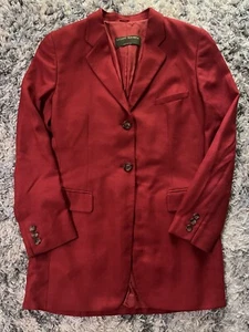 Luciano Barbera roter Blazer gefüttert Gr. 42 Kaschmir Seidenmischung - Bild 1 von 7