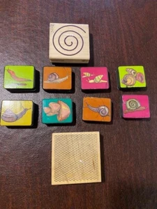 LOT of 10 Rubber Stamps snails mushrooms - Picture 1 of 2
