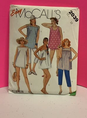 2039 Vintage McCalls Sewing Pattern Misses Maternity Top Pants Shorts Easy New - Image 1 of 4