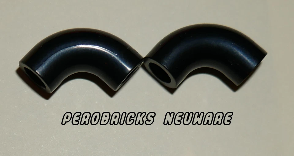 Lego Technik Technic 2 Winkel 90° Bogen Verbinder Rohr schwarz #25214 NEUWARE - Bild 1 von 1