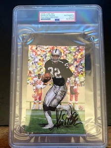 MARCUS ALLEN GOAL LINE ART 4X6 AUTOGRAPH! PSA CERTIFIED! SLABBED FOR DISPLAY!! - Picture 1 of 2