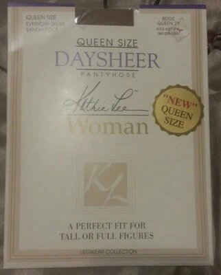 Kathie Lee. Queen Size. Daysheer - Beige Panty Hose - New Old Stock - Image 1 of 2