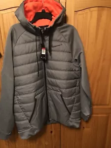 Brand New (2017)Men’s Nike Therma Dri -Fit Full Zip Hooded Jacket Gray L - Picture 1 of 9