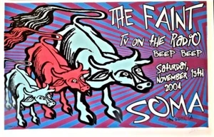 The Faint / TV on the Radio 2004 50cm X 35cm LINDSEY KUHN poster SIGNED - Picture 1 of 2