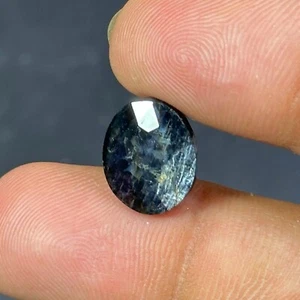 Zertifizierte seltene natürliche dunkelblaue Iolith Matrix/Smaragdschliff/6,8 kt/loser Edelstein - Bild 1 von 6