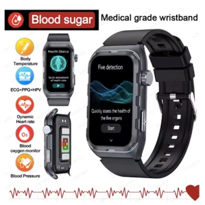 watch heart blood pressure Monitor health sugar uric fat Bluetooth Oxygen 85 - Picture 1 of 16