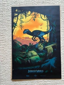 Jurassic World - Mark Englert - Limited Numbered Screen Print Poster Comic Con - Picture 1 of 2
