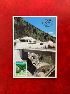 AUSTRIA OSTERREICH 1991 MAXI CARD PHQ KARAWANKEN TUNNELS BRIDGE - Picture 1 of 2