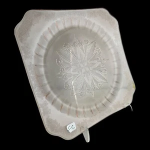 Vtg. Pink Depression Glass Jeannette Adam Square 9" Dinner Plate 6 Avail Free SH - Picture 1 of 3