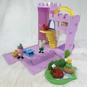 VTG-2001-Peppa Pig Princess Fort Adventure Playset-10 Pieces-George/Dragon/+++ ✅ - Picture 1 of 13