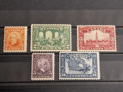 1927 #141-#145 1¢-12¢ 60th ANNIVERSARY OF CONFEDERATION  VF/XF - Image 1 of 2