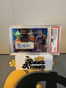 2022-23 Select Brandon Clarke Blue Prizm Game Worn Jersey Auto Autograph #18/49 - Picture 1 of 2