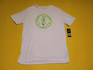 T-shirt uomo Adidas Go To Performance grande calcio bianco nuova con etichette spedizione gratuita - Foto 1 di 1