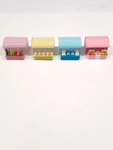 N gauge market stalls x4 leather goods, jerk chicken, gifts, soap stalls job lot - Picture 1 of 15