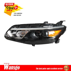 Headlights For Chevy Malibu 2016-2018 Halogen Left Driver Side Black Clear Lens - Picture 1 of 12