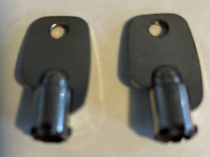 Lot of 2 Vintage Vending Machine Keys Round Hollow Tubular Barrel - Picture 1 of 5