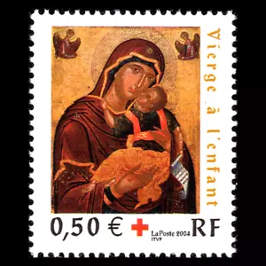 Frankreich 2004 - Frohe Weihnachten - Heilige Jungfrau und Kleinkind - Sc B708 postfrisch - Bild 1 von 2