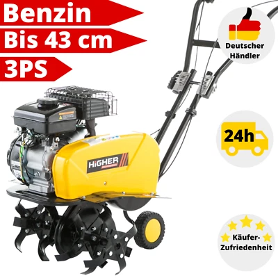 Motorhacke Benzin Gartenfräse Bodenfräse Bodenhacke Kultivator Ackerfräse Fräse - Bild 1 von 4