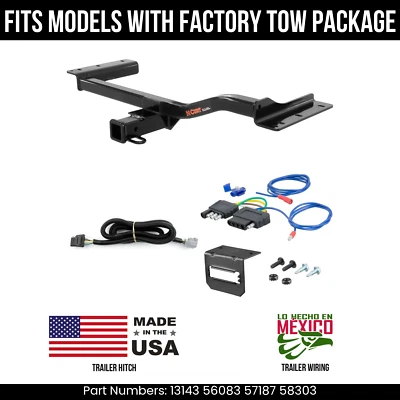 Enganche de remolque para Lexus RX450h 10-15 con cableado de 5 pines apto para remolque OE Curt 4K 2" Foto 1 de 4