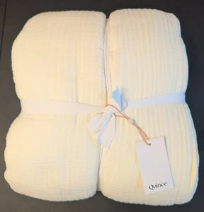 Quince 100% Organic Airy Cotton Gauze Duvet Cover Set 3PC Ivory Size King -NEW- - Picture 1 of 7