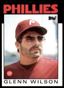 1986 Topps Baseball Card Glenn Wilson B Philadelphia Phillies #736