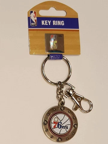 Philadelphia 76ers Impact Metal Keychain Keyrings  Heavy Duty  1 1/4 inch round Cover