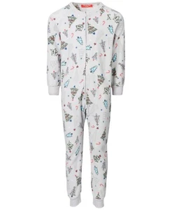 Matching Family PJs Kids Festive Trees One Piece Christmas Pajama 6-7 Small 7059 - Picture 1 of 6