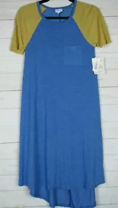 Lularoe Damen Carly meliertes blau & goldfarbenes Kleid Größe XXS neu mit Etikett - Bild 1 von 3