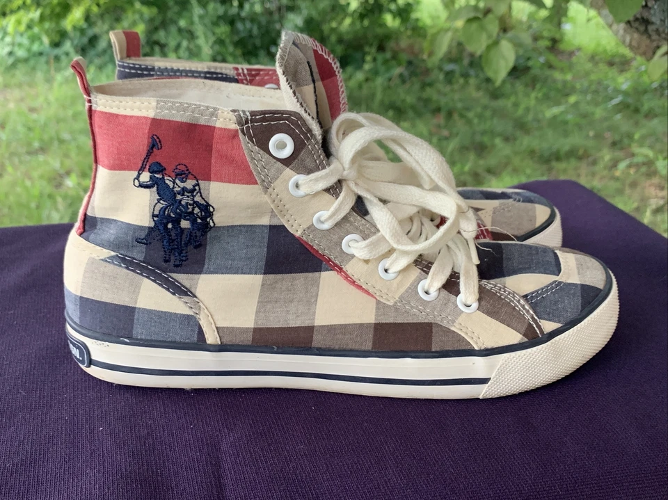 Tênis Feminino U S POLO ASSOCIATION Xadrez Xadrez Hi Tops Tamanho 7 ❤️sj7m46 - Imagem 1 de 4
