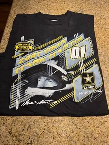 Mark Martin T Shirt 2XL US Army 01 Graphic Tee 2007 Nascar Tour Double Side - Picture 1 of 3