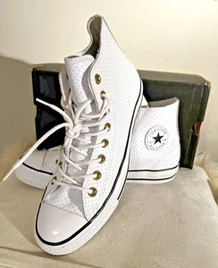 Converse Unisex Chuck Taylor Ctas Hi weiß Leder Turnschuhe Gr. 8 US [151249C] - Bild 1 von 9