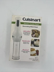 Cuisinart CCP-10 Electric Cookie Press with 12 Discs (Missing Shaft) #2603 - Picture 1 of 2