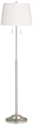Lámpara de pie 360 Lighting Abba 66" de alto clásica con pantalla plisada blanca Foto 1 de 4