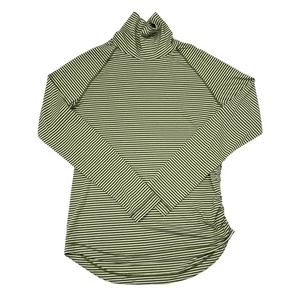 Indyeva Top Womens Large Green Striped Long Sleeve Hiking Base Layer Athleisure - Picture 1 of 8
