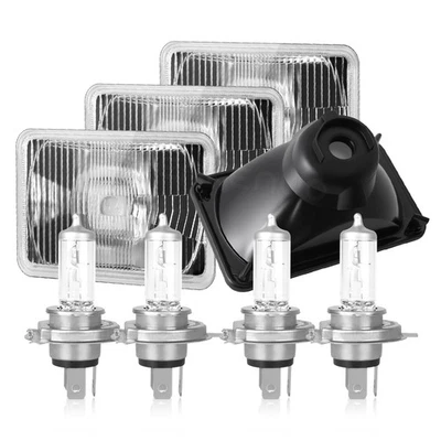 Faros halógenos altos-bajos de 4x6"" pulgadas 4 piezas para Chevrolet G10 G20-G30 1992-1995 Foto 1 de 4