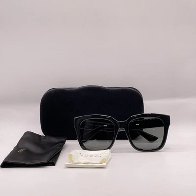 Gucci Womens Oversize Square Full Rim Sunglasses GG1338S Black Pre-Owned - Image 1 of 4