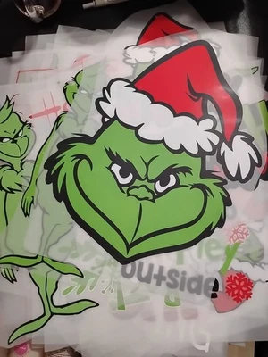 Diseños de Navidad y Grinch DTF listos para imprimir (diseño 50) Foto 1 de 4