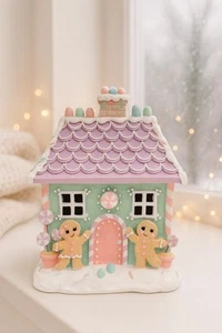 Clayre&Eef Lebkuchenhaus, LED, Candy, Weihnachtsdekoration - Picture 1 of 1