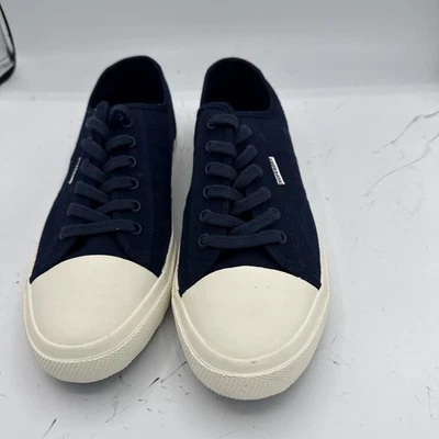 Tênis Superdry Masculino Clássico Baixo Pro Vegano Plimsolls Azul Tamanho EUA 11 Novo F27 - Imagem 1 de 4
