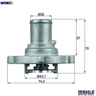 THERMOSTAT COOLANT TI 122 87D FOR FIAT MAREA/Weekend BRAVO STILO/Multi/Wagon - Image 1 of 4