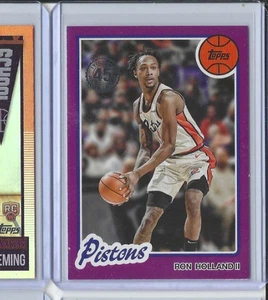 2025 Topps Ron Holland Pink 45th Anniversary Parallel Detroit Pistons - Bild 1 von 2