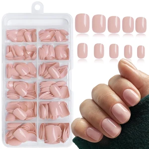 Nude 240 Stück Square Press on Nails Short Fake Nail, Short Press on Nails Square Nu - Bild 1 von 6