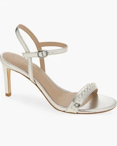 Stuart Weitzman Dancer 75 Demipearl Sandal 8.5 EU 39 NEW - Picture 1 of 10