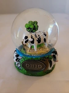 Ohio State Cow Snow Globe Souvenir 3.5" Height - Picture 1 of 9
