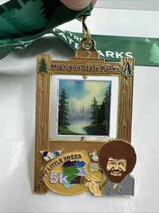 Bob Ross Run For The Trees Happy Little 5K Award Metall DNR Bob Ross Michigan - Bild 1 von 9