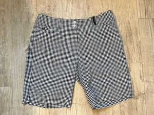 Nike Pantaloncini Golf Donna Dri Fit Spina di Pesce Nero Bianco Sportivi Elasticizzati 14 - Foto 1 di 6