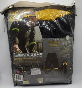 CLC Climate Gear Weather Resistant Work Gear 2XL Black Rain Suite Reflective - Picture 1 of 3