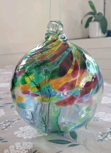 KITRAS mundgeblasen Kunstglas Lebensbaum Verzauberung 6" große Kugel Kugel Ornament - Bild 1 von 6