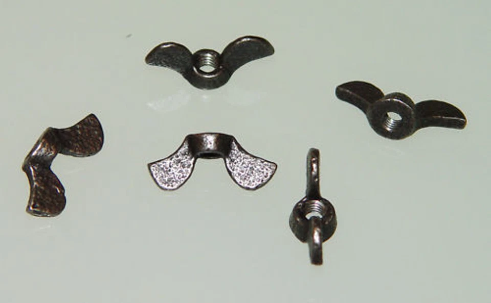 5 Tattoo Machine Iron Bat Wing Nuts Binder Base Plate Made In USA - Image 1 of 1